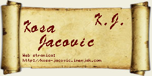 Kosa Jačović vizit kartica